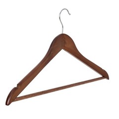 Solid Wood Suit Hangers 60 Pack 5 Count Walnut Finish Swivel Hook Pants Bar New