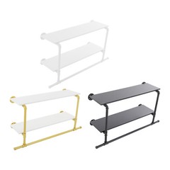 2 Tiers Wall Mounted Clothes Rail Clothes Hanging Rack Shop Display Stand Rack