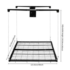Metal Lifting Overhead Garage Lifting Storage Rack Ceiling Mount Heavy-Duty Rack
