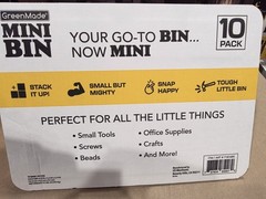 GreenMade Mini Bin 10 Pack Small Storage Containers with Yellow Lids