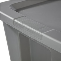 6 Pack Sterilite 30 Gallon Extra Large Storage Tote Snap-On Lid Gray Plastic Bin