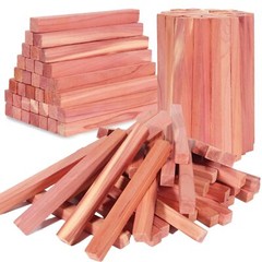 50PCS Cedar Sticks, 100% Aromatic Red Cedar Blocks for Closet Storage,Wardrobe