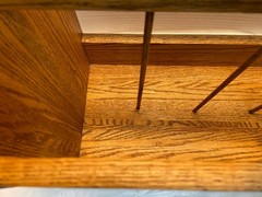 Vintage Oak Wood Magazine Rack Holder Stand Newspaper Record Vinyl 18.5x10x15