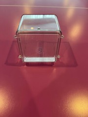 One Piece Clear Plastic Stackable Storage Bins Height 4.25 /Length 4.25/4.5 Wide