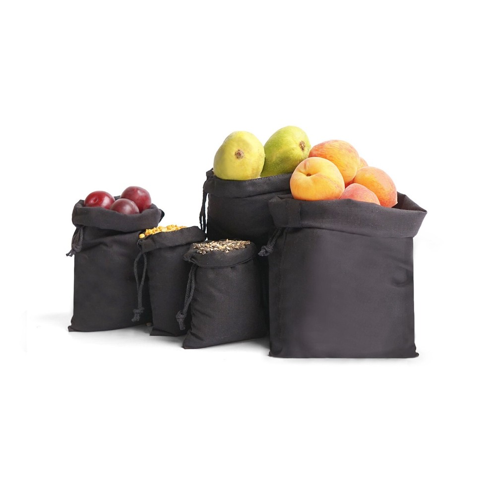 Biglotbags – Premium Black 145 GSM Cotton Single Drawstring Reusable Muslin Bags