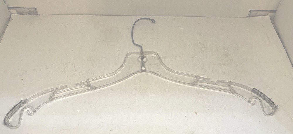 Lot Of 50 Clear 17” Plastic Swivel Clothes Hanger from Store Liquidation