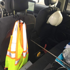Flexible Over The Seat Hard Hat Rack Holder Back Seat Hanger Headrest Hanger Hea