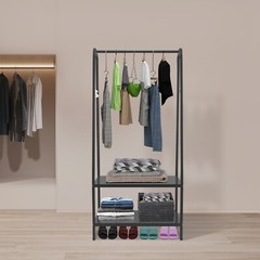 Clothes Rack with Bottom Shelves, Home Clothes Rack, Standing Clothes Rack New