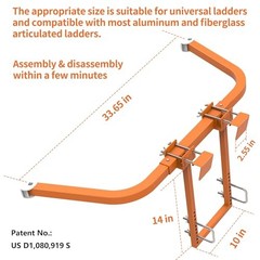 Ladder Stabilizer,Extended Ladder Stabilizer Accessory for Roof Pro Orange