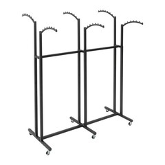 Adjustable Height Garment Rack With Six Universal Wheels 45.6*19.6*55.12-70.87in