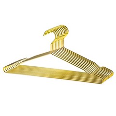 17 Inches Shiny Gold Metal Clothes Hanger With Big Notches – Coat, Suit, and …