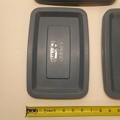 3 VTG Rubbermaid **Lids Only** Roughneck 1 Gallon BLUE Small Storage Tote 0476