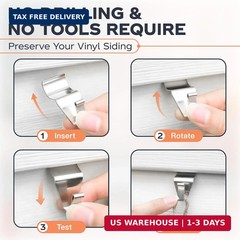 Cozcty Vinyl Siding Hooks, (8 Pack) No Drilling Siding Clips for Hanging Outdoor