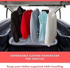 2x Expandable Car Clothes Hanger Bar Suit Rod Universal Fit Extends from 34″-62″