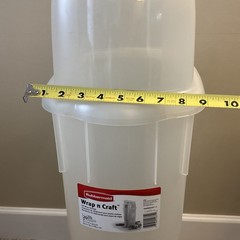 Rubbermaid Wrap N Craft Container Wrapping Paper Organizer Top Storage Clear