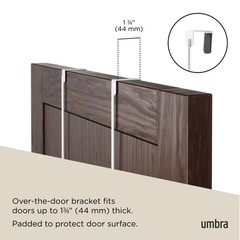 Umbra Estique Over The Door Coat Organizer For Coats Bags White/Natural