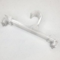 Set of 20 Lingerie Style Clear Hangers for Matching Sets Notches Clips Small