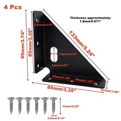 Corner Bracket Gusset Joints 4Pcs, Heavy Duty Metal Steel Triangle Shelf Brac…