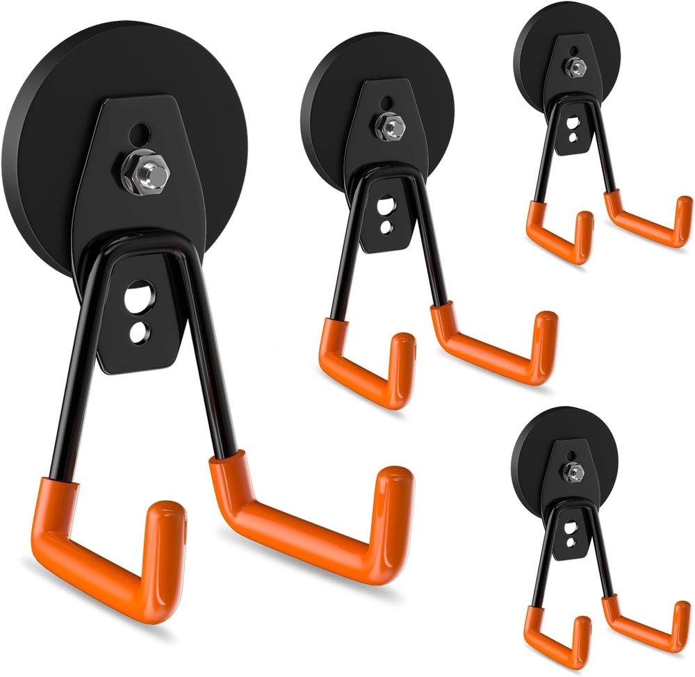 Strong Magnetic Hooks Heavy Duty 4 Pack Garage Rare Earth Magnets Utility