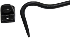 New 5.5 inch Black Cast Iron Barn Door Gate 2 Piece Latch Hook Cabin Mud Room