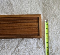LIPPER INTERNATIONAL SOLID WOOD WALNUT STORAGE/ORGANIZER BOX WITH LID-12.5″ x 4″