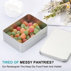 4.3 x 2.9 x 1.2 Inch Rectangular Storage Tins Box with Lid