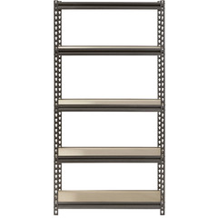 5-Shelf Steel Shelving, Silver-Vein, 12″ D X 30″ W X 60″ H
