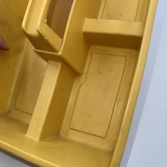 VTG Rubbermaid Yellow Divided Caddy Retro Kitchen Gardening Tool Cleaning 3153