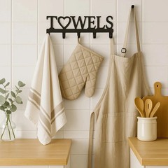 Gothic Black iron Wall Hooks Heavy Duty Wall Mounted Hangers for Bathroom Kitche
