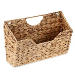 Woven Hanging Magazine Holder Water Hyacinth Wall Basket 13.2×2.8×8.9 Inch