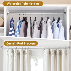 20 Pack Closet Pole Sockets Stainless Steel 1-1/4 Inch Metal Closet Rod Holde…