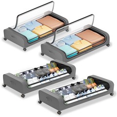 Zippered Under Bed Storage Organizer Bag Bins Underbed Clothes Toys 4 Pack XXXL