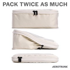 Compression Packing Cubes for Travel – Luggage Organizer Bags – Double Zipper…