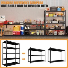 3000lbs Garage Steel Storage Shelves 84″H Industrial Heavy Duty Shelving Rack