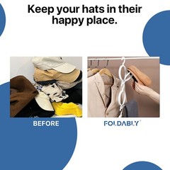 Foldably 3-Tier Foldable Hanging Hooks: Compact, No Installation Required