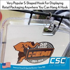 100 Pack S Hooks, Heavy Duty, 1.625″ L X 0.135″ Diameter S Shaped Hook for Hangi