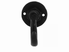 Black Industrial Swivel Clevis Eye Wall Hook Heavy Duty Cast Iron Antique Design