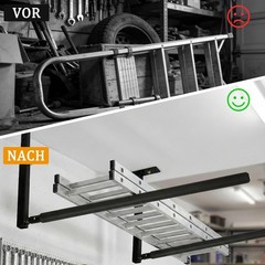 Garage Ceiling Storage Rack Kit Adjustable Heavy Duty Overhead Shelving