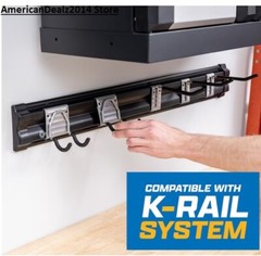 Kobalt 32-in Black Plastic Storage Rail Multipurpose Garage Wall Organizer Home