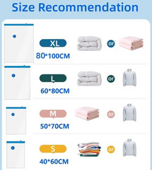 Vacuum Storage Bags Clothes Space Saver 3 5 7 10 Pack | Vacuum Seal Bags Travel