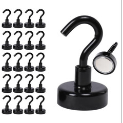 20Pack Magnetic Hooks 30Lbs+ Magnet Hooks Heavy Duty Strong Magnets