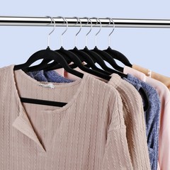 Velvet Hangers 100 Pack Non-Slip Suit Hangers with 360° Rotatable Hook for Pants