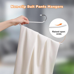 30 Pack Space Saving Metal Pants Hangers – Non Slip Jean & Scarf Organizer