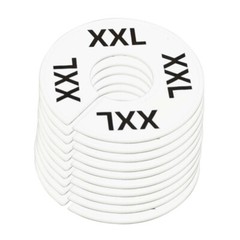 10 pcs Rack Divider Size XXL XX-Large White Round Ring Sizing Hanger Retail Supp