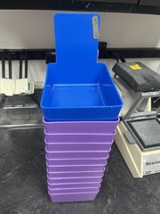 52 Stackable Plastic Storage Bin Multicolor Rectangular Solid 7x6in 7in H
