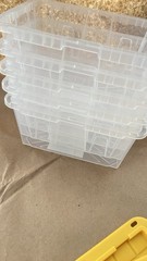Set of Clear Lowes Mini Totes With Yellow Lids – 5 Pieces