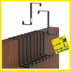 Over the Door Hooks 10 Pack, 2-Sided Fits 1 3/8″ & 1 3/4″ Door, Bathroom Towe…
