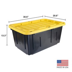 4 -Pack Commander Large 27 -Gallons ( 108 -Quarts ) Black and Yellow Heavy Duty