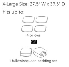 SpaceAid Jumbo Vacuum Storage Bags, Space Saver Sealer X-Large 3 Pack, Clear