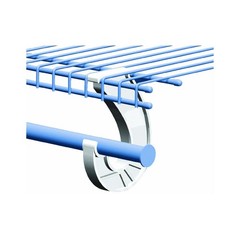 2 Pack Closet Rod Support Bracket White Heavy Duty Shelf Pole Holder Hardware